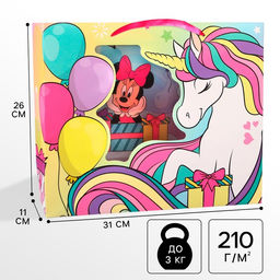 Пакет подарочный с пластиковым окном, 31 х 26 х 11 см, Минни Маус - Disney фото 25