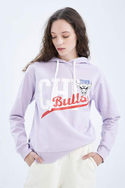 DeFactoFit Толстовка стандартного кроя с капюшоном NBA Chicago  фото 8