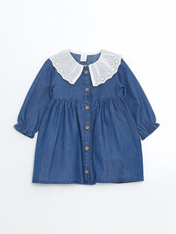 Bebe Yaka Nak??l? Jean K?z Bebek Elbise