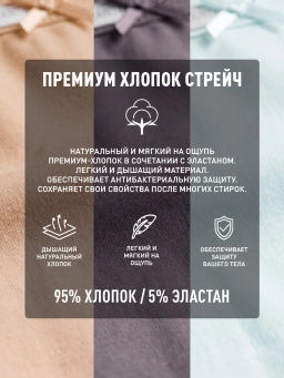 ATLANTIC 3CLP-002 Трусы спорт Sport - набор (3 шт.) бежевый + каменно-серый + мятный  фото 9