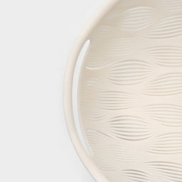 Ваза для фруктов Доляна Sirenna, пластик, 16.5×19.1×4 см, бежевая