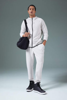 DeFactoFit Облегающие спортивные штаны для бега из ткани со стандартными штанинами и двойными карманами для дайвинга и скубы  фото 2