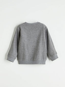Bask?l? K?z ?ocuk Sweatshirt