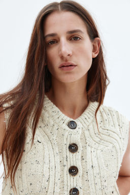 Chaleco en punto trenzado - H&m фото 3