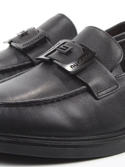 03-DEB57-1 BLACK Лоферы женские (натуральная кожа)