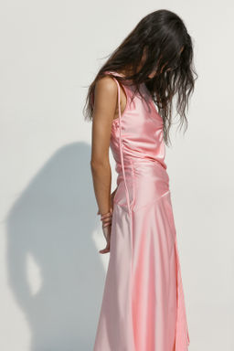 Vestido de sat?n con cord?n de ajuste - H&m фото 5