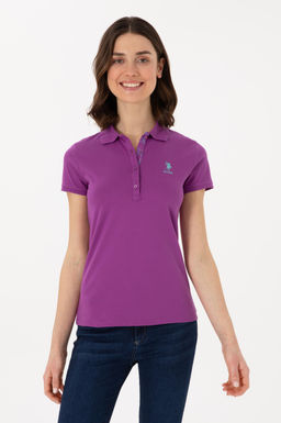 Kad_n Mor Polo Yaka Basic Ti__rt Sepette S_rpriz _ndirim