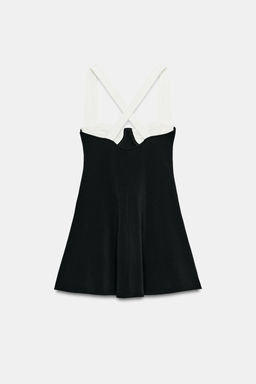 VESTIDO CORTO SKATER / Negro / Blanco - Zara фото 6