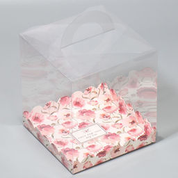 Цена за 5 шт. Коробка кондитерская, сундук, упаковка, Only for you my love, 16 х 16 х 18 см