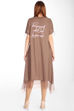 Платье коричневое летнее - Almond фото 2