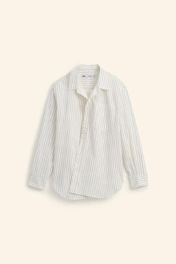 LIMITED EDITION CROSSED STRIPE SHIRT - Zara фото 8