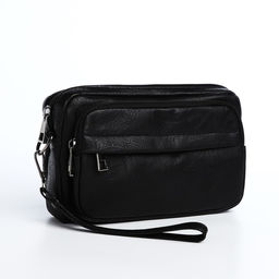 Сумка мужская через плечо, искусственная кожа, цвет чёрный - Simaland фото 2