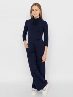 CRB wear/CWJG 63602-41 Водолазка для девочки,темно-синий/Ex.Cherubino  фото 3