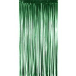 Цена за 2 шт. Занавес фольгированный "Дождь" ш1м, в2м (матовый), Зеленый