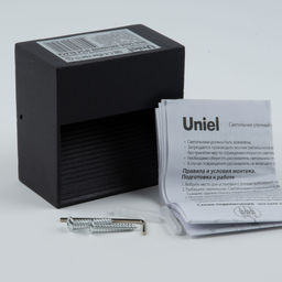 ULU-S03A-3W/4000K IP54 BLACK Светильник светодиодный уличный. Архитектурный накладной. Белый свет (4000K). Корпус черный. TM Uniel.