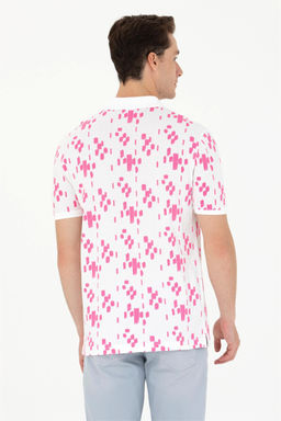 U. S. Polo Assn Мужская розовая футболка с воротником-поло - U.s. polo assn фото 5