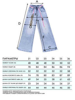 Джинсы-палаццо для девочек - СИНЯЯ МОДА фото 5
