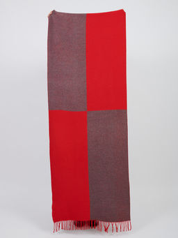 в составе шерсть Большой, мягкий, теплый двусторонний палантин с рисунком в стиле арт-деко. - Tantino фото 2