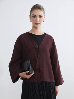V Yaka Oversize Kad?n Kimono