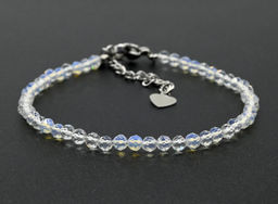 Браслет из лунного камня (имитация) шарик гр.3мм, 17см