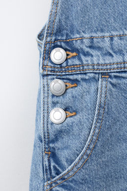 PETO DENIM LARGO / Azul claro - Zara фото 7
