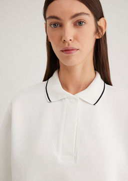 Ekru Polo Tisort - Mavi фото 6