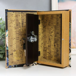 Шкатулка книга - сейф «Дикие джунгли», дерево, искусственная кожа, 21×13×5 см