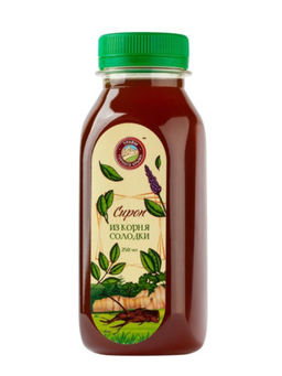 Сироп из корня солодки,пластиковая бутылка, 250 мл