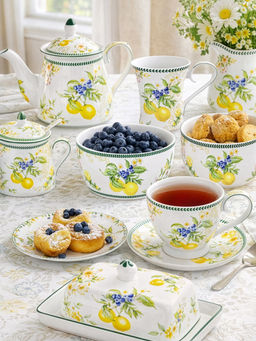 Чайн. наб. 12 пр. 300 мл 12,5*9,5*7 см Лимоны на ножке, NEW BONE CHINA - Elan gallery фото 28