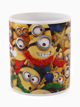 Кружка новогодняя сублимация 320 мл, Миньоны