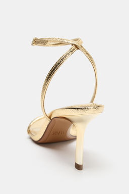 SANDALIA TAC?N EFECTO METALIZADO / Oro - Zara фото 6