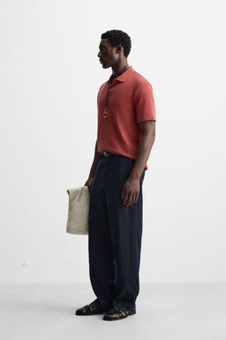 GEOMETRIC JACQUARD POLO SHIRT - Zara фото 4