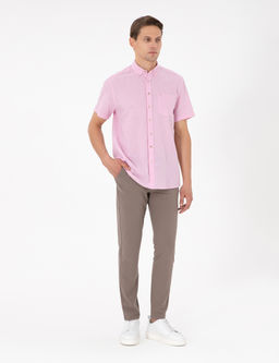 Pembe Regular Fit K_sa Kollu G_mlek