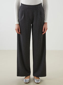 Beli Lastikli ?izgili Kad?n Pantolon