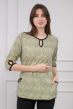 Кофта женская из интерлока Анфиса лимонная рябь - Амадэль фото 6