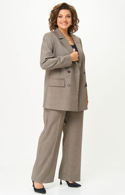 Костюм БелЭльСтиль 848/601 елочка коричневая