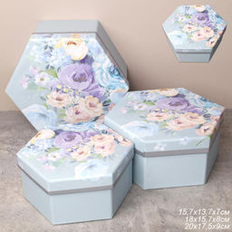 Коробка подарочная 3 штуки / 1164 /уп 24/13.7*15.7*7/15.7*18*8/17.5*20*9cm