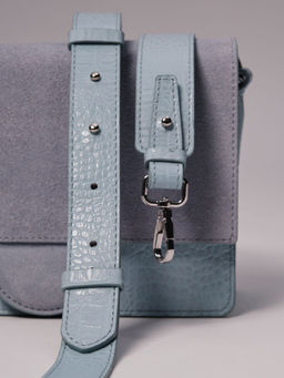 Сумка замшевая Deboro 30574 голубая вода