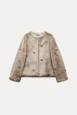 SHORT FAUX FUR COAT - Zara фото 2