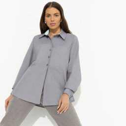 Рубашка свободная с контрастными вставками Говорите обо мне (мятный)