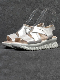 08-PED92-4 SILVER Босоножки (натуральная кожа)