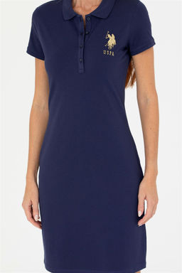 Женское темно-синее вязаное платье - U.s. polo assn фото 6