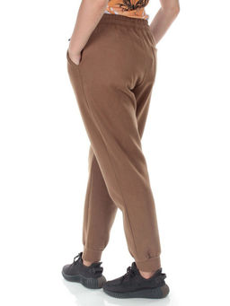 M047 BROWN Брюки спортивные утепленные женские (85% хлопок, 10% полиэстер, 5% спандекс) - Fashion фото 5