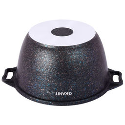 Кастрюля алюмин. 4л (стекл.крышка) (АП) "Granit ultra" blue (кгг42а)