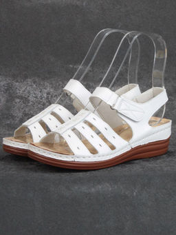 06-PEI02-1 WHITE Туфли летние женские (натуральная кожа)