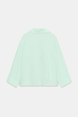 CAMISA FLUIDA CON LINO / Menta - Zara фото 7