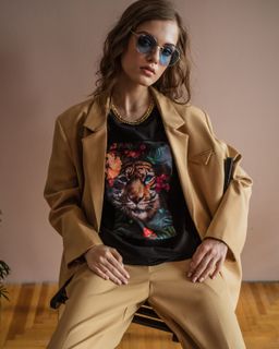 Футболка с шёлковой вставкой FSK112 - Sahar art lab фото 8