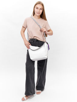 LACCOMA сумка Беатрис-Л815-белый/серый эко кожа хлопок