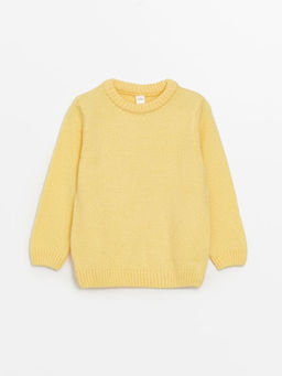 Bisiklet Yaka Basic Uzun Kollu K?z ?ocuk Triko Kazak