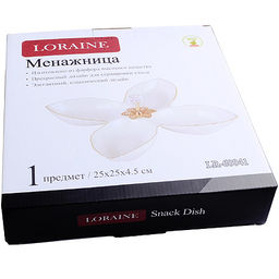 60041 Менажница фарф 4сек 25,5х25,5х5 LR (х12) - Mayer&boch фото 3